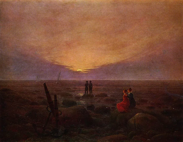 Caspar David Friederich - Moonrise over the sea, The Hermitage, — Stock Photo, Image