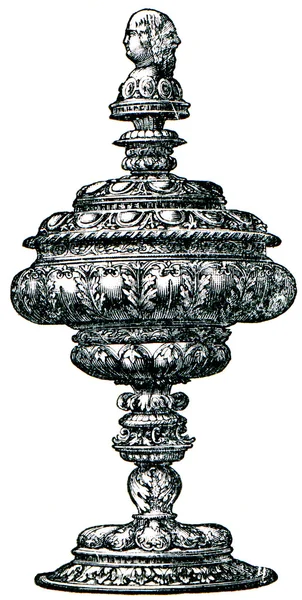 Coppa della moneta di Lowenburg, nel 1536, il Museo delle Industrie d'Arte, Be — Foto Stock