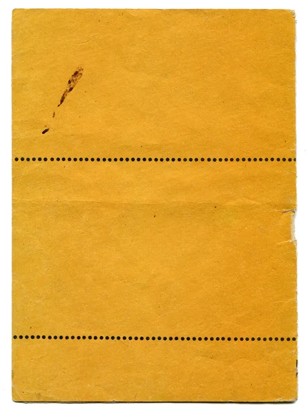 Cover old yellow booklet — Stock Photo, Image