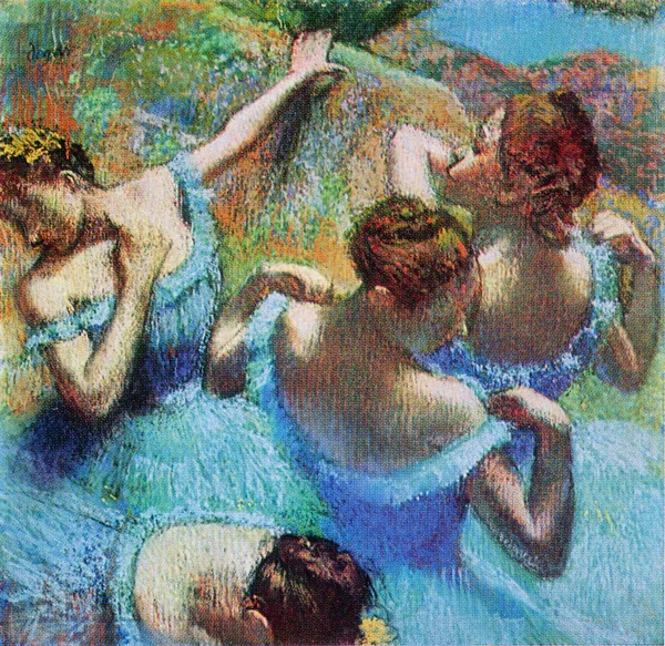 Edgar degas - błękitne tancerki — Zdjęcie stockowe