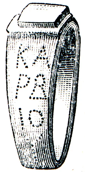 에트루리아 골드 반지, 4-5 세기 기원전 — 스톡 사진