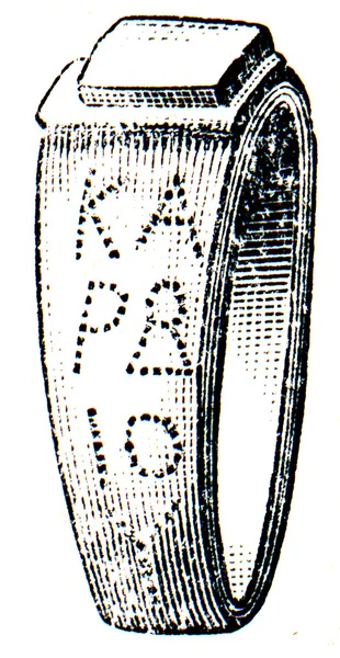 Этрусское золотое кольцо, 5 - 6 век до н.э. — стоковое фото