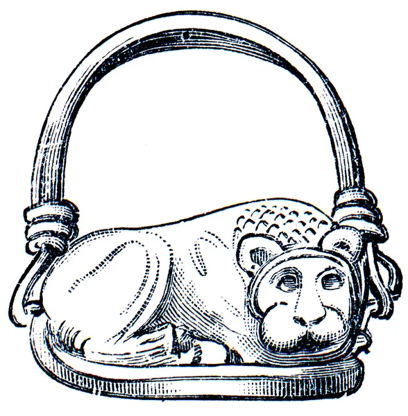 에트루리아 골드 반지, 5-6 세기 Bc — 스톡 사진
