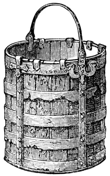 Frank wooden bucket, Rhine-Hesse, Germany — Stock Photo, Image