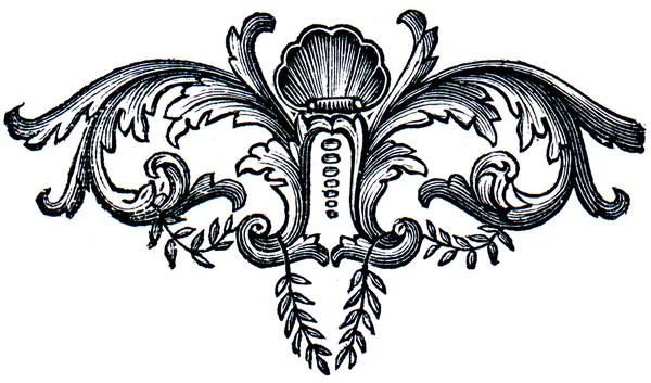 Francia rokokó matrica, 1715 — Stock Fotó