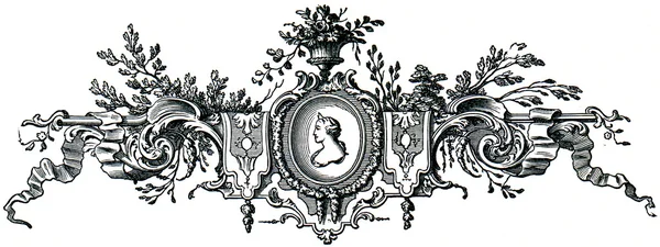 Französische Rokoko-Vignette, 1715 — Stockfoto