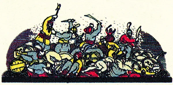 Tüccar ve korsanlar arasındaki savaş — Stok fotoğraf