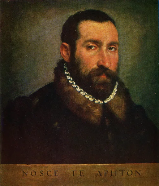 Giovanni Battista Moroni - Portrait of the Man, The Hermitage, S — Stock Photo, Image