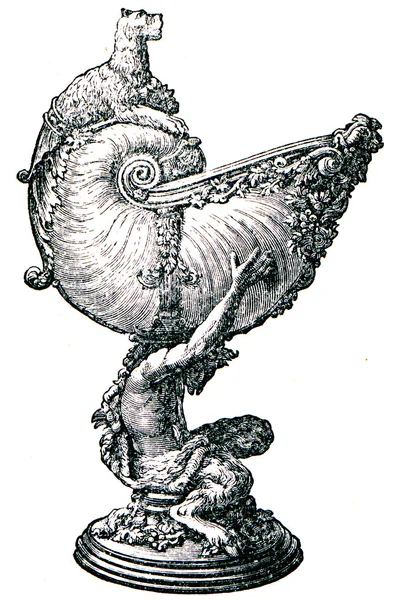 Gobelet Nautilus, 1700, Grunes Gewolbe, Dresde, Allemagne — Photo