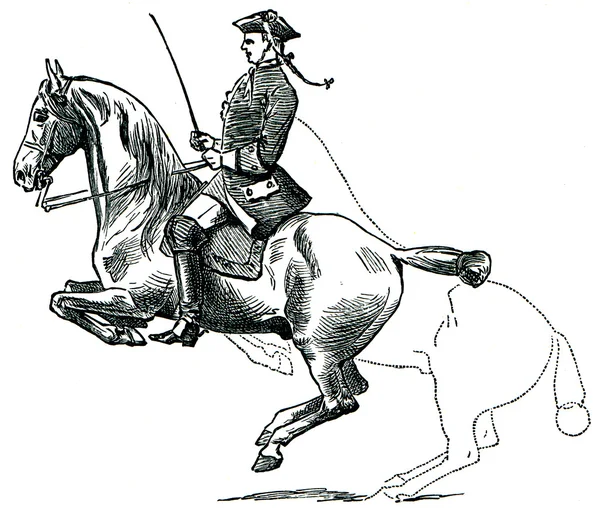 Graduate School of Riding - Lansada, dotted line denotes the pos — Stock Photo, Image