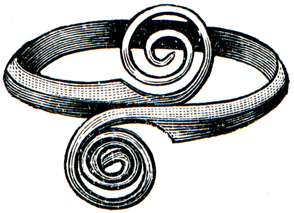 公元前 8 世纪希腊青铜戒指 — 图库照片