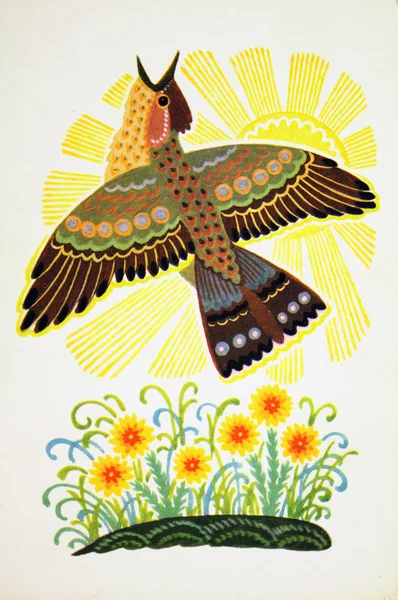 Ptak ZSRR-Circa 1968 — Zdjęcie stockowe