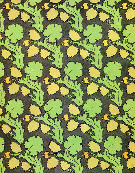 Задняя крышка с цветочным и растительным дизайном
