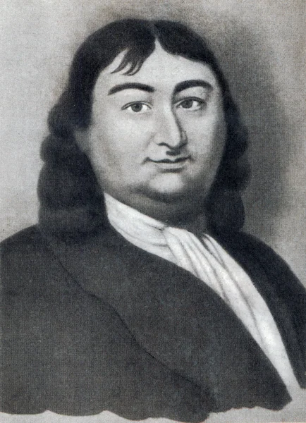 Engraved portrait of Vitus Bering — Stock Photo, Image