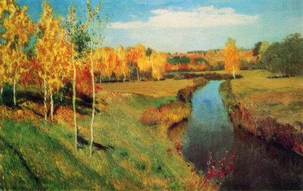 Левітан Ісаак Ілліч - золота осінь — стокове фото