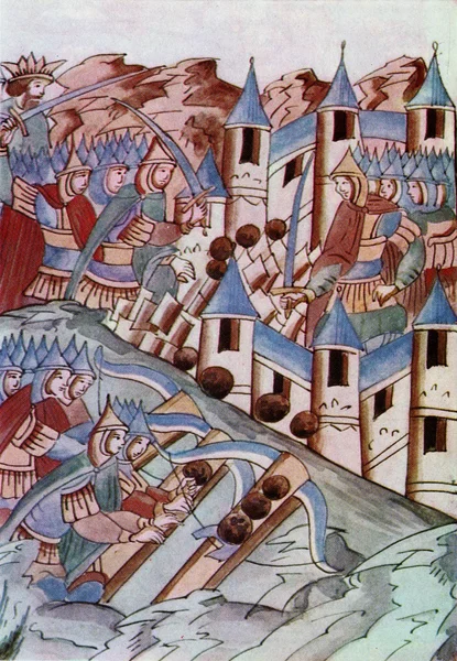 16세기의 미니어처인 콜렐스크 방어 — 스톡 사진
