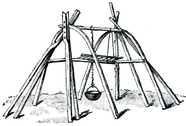 Lapp namiot klatki kata — Zdjęcie stockowe