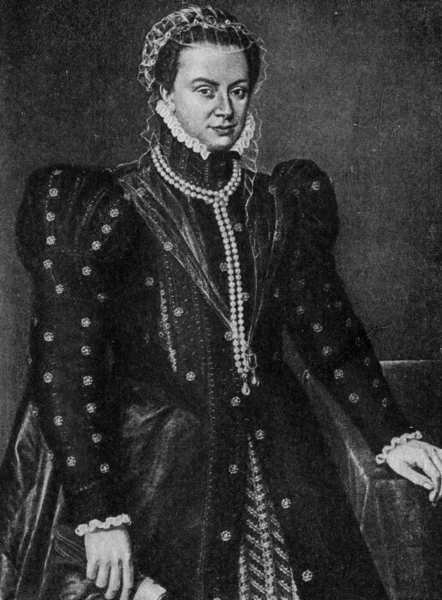 マルゲリータ ・ ダウストリア アントニオ モロ、絵画、1562年 — ストック写真