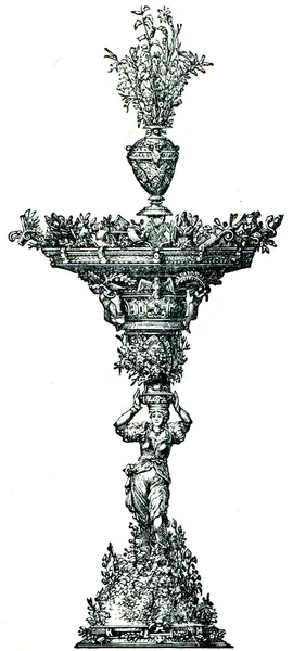 Merkel matsal vas wenzel jamnitzer, 1500-talet ägs av — Stockfoto