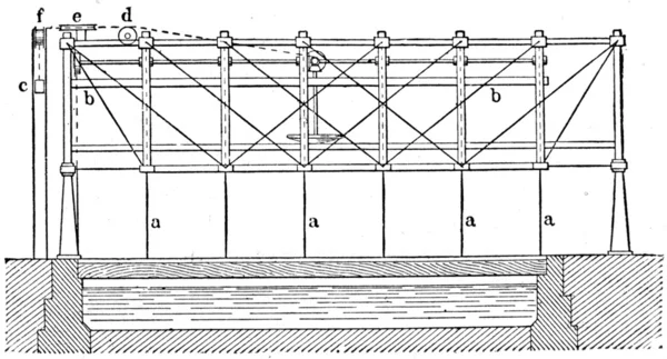 Движимый мост через канал Эри возле Ютики — стоковое фото