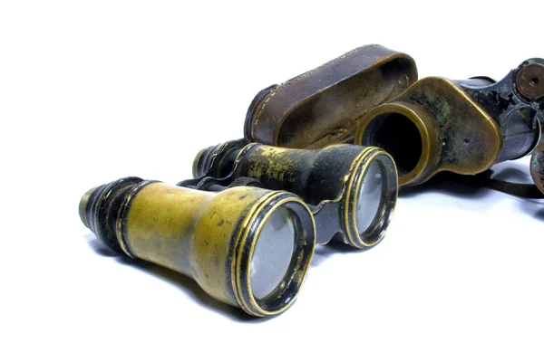 Vintage binoculars isolated on white background — Stock Photo, Image