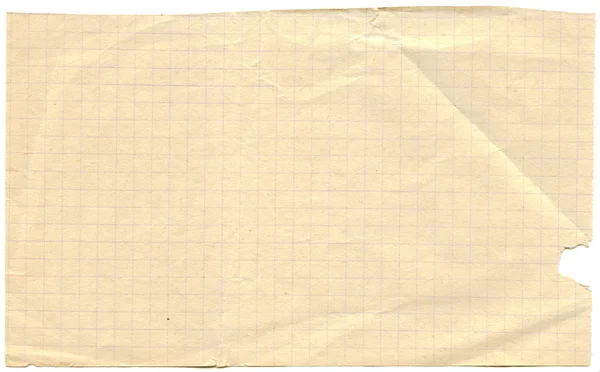 Stary pożółkły papier milimetrowy — Zdjęcie stockowe