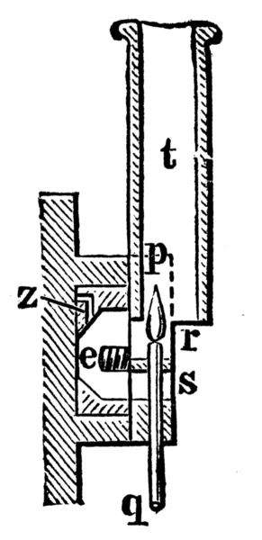 Otto gasmotor, een verticale doorsnede voor spool — Stockfoto