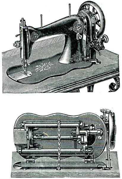Pffaf's sewing machine with a circular hook — Stock Photo, Image