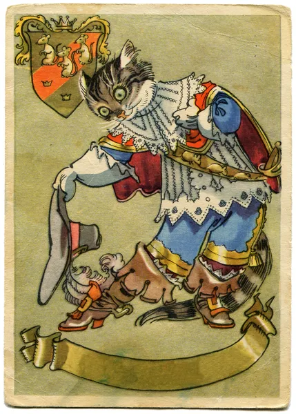 "Mästaren katten, eller Mästerkatten i stövlar "av Charles Perrault — Stockfoto
