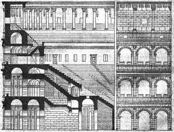 Coliseu Romano na seção — Fotografia de Stock