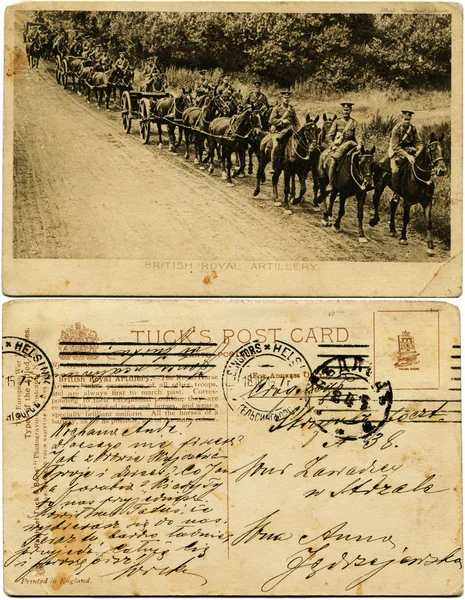 İngiliz Kraliyet Topçu, Avrupa Savaşı, 1914 — Stok fotoğraf