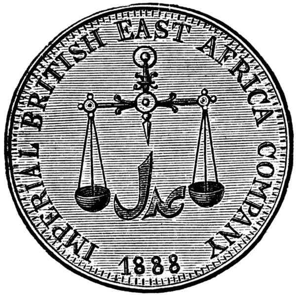 Rupee Britse Oost-Afrikaanse maatschappij, 1888 — Stockfoto