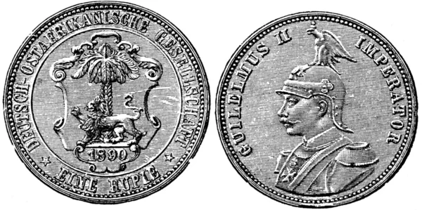 Рупія Німецька Східно-Африканської компанії, 1890 — стокове фото