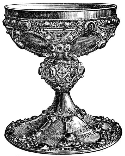 Чаша Святого Ремигия, 12 век, кафедральный собор Реймса, Зародыш — стоковое фото