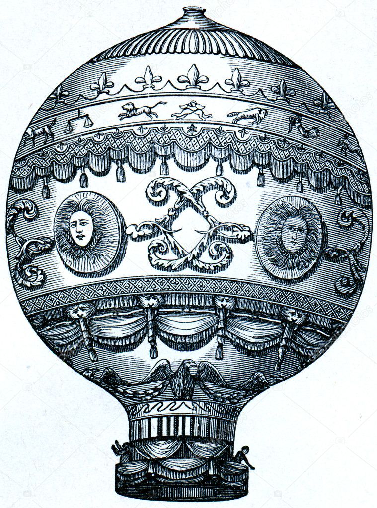 Montgolfier balloon, 1873