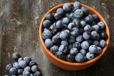 Plums in a bowl clipart