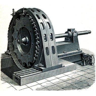 Three-phase current dynamo Oerlikon clipart