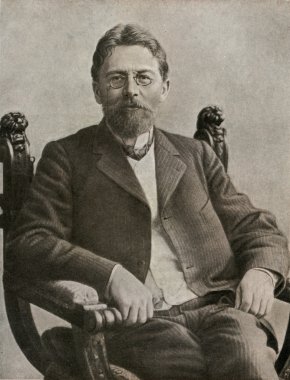 Writer Anton Chekhov, 1890 clipart