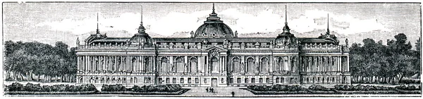 Μικρό παλάτι της τέχνης - petit palais des beaux-arts για το champs — Φωτογραφία Αρχείου