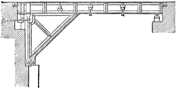 Поворотный мост через Вехт — стоковое фото