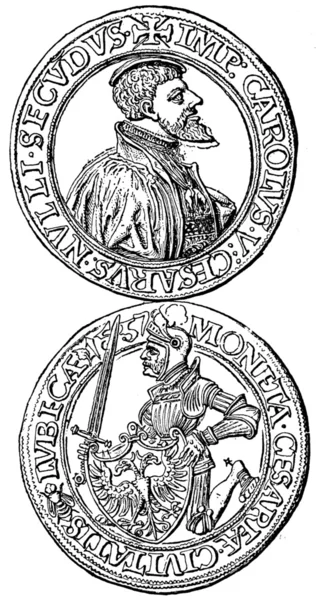 Thaler Lubeck, 1557 — Stok fotoğraf