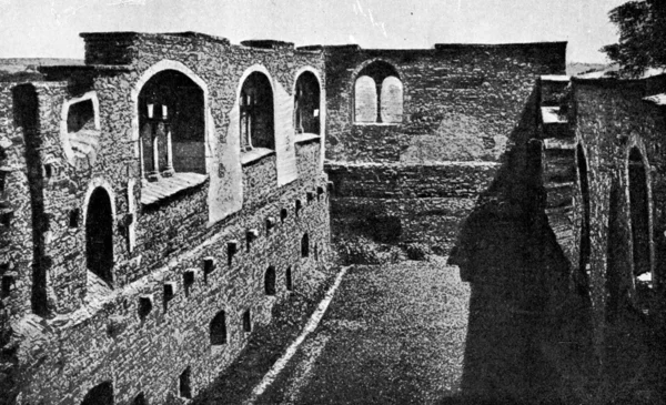 Ruinerne af hallen i Eger, hvor Wallenstein hærførere var - Stock-foto