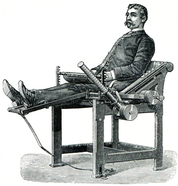 Therapeutische oefening - buigen de knieën — Stockfoto
