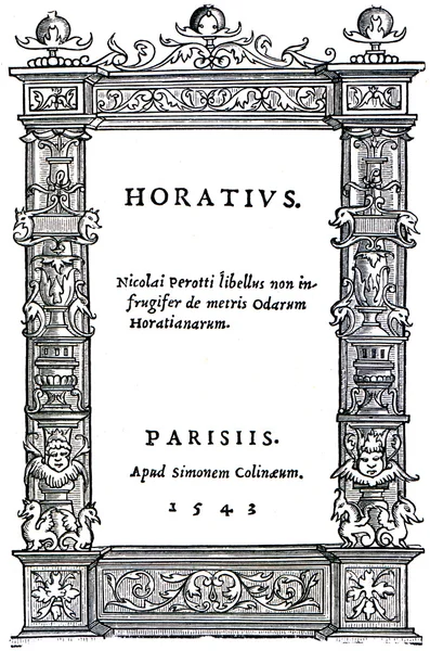 Titulní strana horace geoffrey konzervativec, 1543 — Stock fotografie