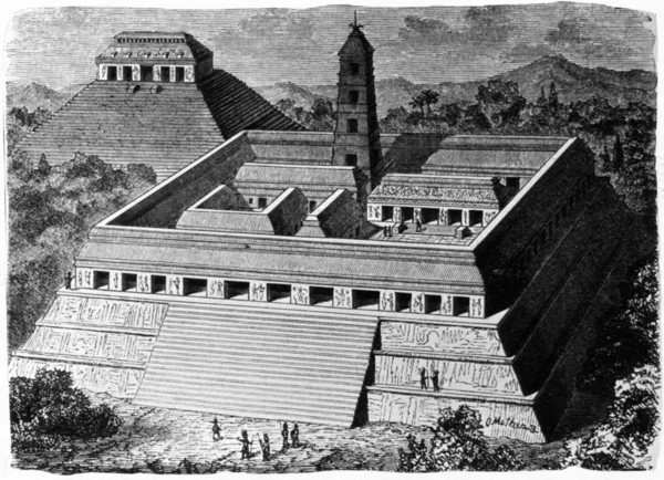Tolteken tempel — Stockfoto