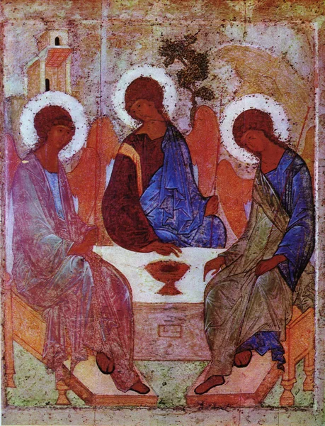Икона Троицы Андрея Рублева — стоковое фото