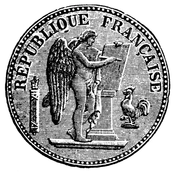 Dvacet franků, Francie, 1890s — Stock fotografie