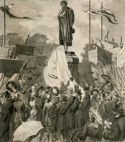 Onthulling van monument aan alexander Poesjkin — Stockfoto