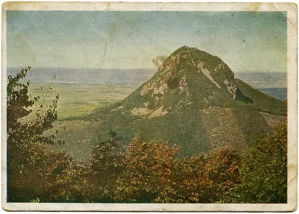 Pohled z hory zhelyezna na hoře razvalka, zheleznogorsk — Stock fotografie