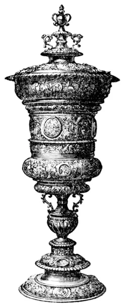 欢迎高脚酒杯，17 世纪，grunes gewolbe，德累斯顿，德国 — 图库照片